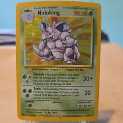 Vintage Pokemon Nidoking Holo Rare Card Base Set 11/102. MP/HP - Image 1