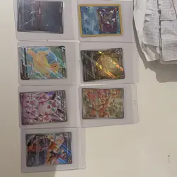 Pokemon TCG Holo Foil Card Lot - Dark Gyarados, Dragonite V, Eevee - 7Cards - Image 1