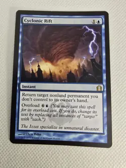 Wizards Cyclonic Rift Return to Ravnica Instant Rare Blue 35 Regular MTG - Image 1