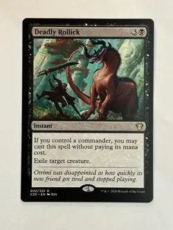 MTG Deadly Rollick C20 42 Nonfoil R Lightly Played - Image 1