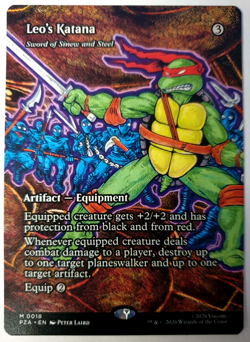 Leo's Katana (Sword of Sinew) - Borderless Mythic - MTG TMNT PZA - 0018 NM - Image 1