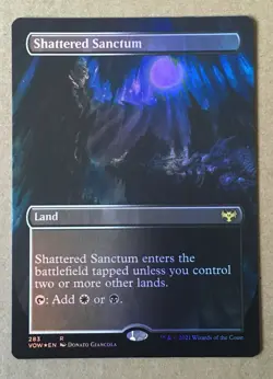 Shattered Sanctum (Innistrad: Crimson Vow) NM foil Borderless MTG #283 - Image 1
