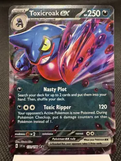 Toxicroak ex 131/198 - Ultra Rare Holo - Scarlet & Violet Pokemon Card NM - Image 1
