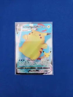 Pokemon TCG Surfing Pikachu VMAX Celebrations 009/025 Holo Ultra Rare - Image 1