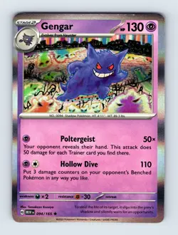 Gengar – Scarlet & Violet 151 094/165 – Holo Rare – NM – Pokemon TCG - Image 1