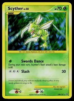 Pokemon Card - Scyther Holo Platinum 130/127 Secret Rare - Image 1