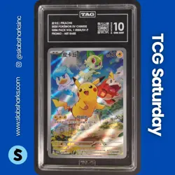 2025 POKEMON CHINESE GEM PACK VOL 1 #004/SV-P PIKACHU PROMO ART RARE TAG 10 - Image 1