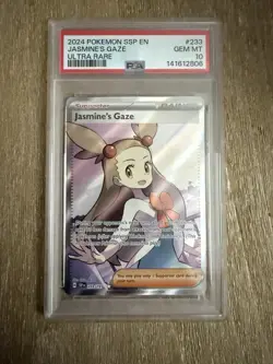 Pokemon TCG Jasmine's Gaze Full Art Holo Trainer Surging Sparks #233/191 Psa 10 - Image 1