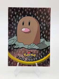 1999 Topps Pokemon Black Logo: Diglett Foil #50 - LP - Image 1