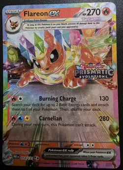 Flareon EX 014/131 Prismatic Evolutions STAMPED Promo Pokemon 2025 - Image 1