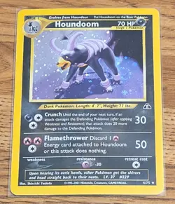Pokemon Houndoom 4/75 Neo Discovery Holo Rare Unlimited lp SWIRL - Image 1