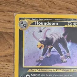 Pokemon Houndoom 4/75 Neo Discovery Holo Rare Unlimited lp SWIRL - Image 2