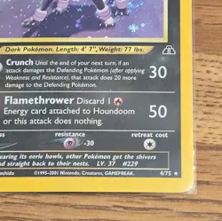 Pokemon Houndoom 4/75 Neo Discovery Holo Rare Unlimited lp SWIRL - Image 4