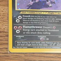 Pokemon Houndoom 4/75 Neo Discovery Holo Rare Unlimited lp SWIRL - Image 5