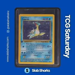 1999 POKEMON FOSSIL 1ST EDITION #10/62 LAPRAS HOLO RARE - Image 1