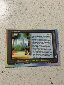 2000 Topps Pokemon TV #EP11 Charmander - The Stray Pokemon Foil JC8 - Image 2