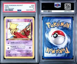 2000 Pokemon Rocket Abra #49 1st Edition PSA 4 - Image 3