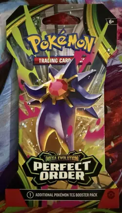 Pokemon TCG Mega Evolution Perfect Order Booster Pack English - Image 1