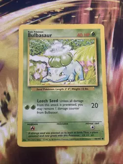 Pokemon TCG Bulbasaur Base Set 44/102 Regular MP - Image 1