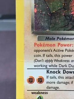 Pokemon TCG Dark Dugtrio 6/82 Holo Rare Team Rocket 2000 WOTC VTG Swirl HP - Image 2