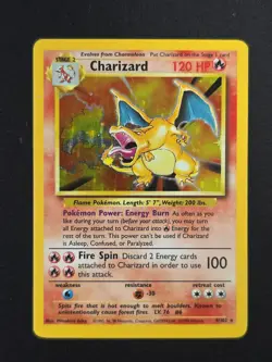Pokemon TCG 1999 Base Set | Charizard #4/102 Unlimited MP-HP See Pics - Image 1
