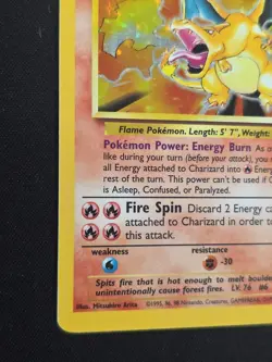 Pokemon TCG 1999 Base Set | Charizard #4/102 Unlimited MP-HP See Pics - Image 3