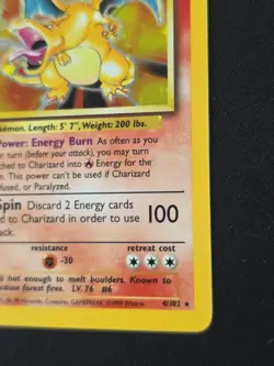 Pokemon TCG 1999 Base Set | Charizard #4/102 Unlimited MP-HP See Pics - Image 5