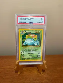 1999 Pokemon TCG Venusaur HOLO rare 15/102 PSA graded NM-MINT 8 - Image 1