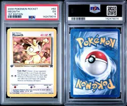 2000 Pokemon Rocket Meowth #62 1st Edition PSA 5 - Image 3