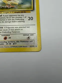 Pokemon TCG Pidgeotto 22/102 Rare Base Set Unlimited WOTC - Image 5