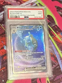 Pokemon Blastoise ex Special Illustration Rare Holo 200/165 SV 151 2023 PSA 9 - Image 2