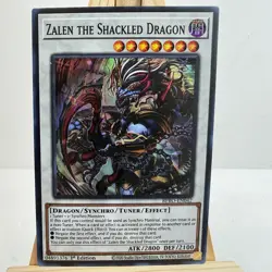 Yu-Gi-Oh TCG Zalen The Shackled Dragon BPRO-EN042 1st Ed Super Rare Holo Dark - Image 1
