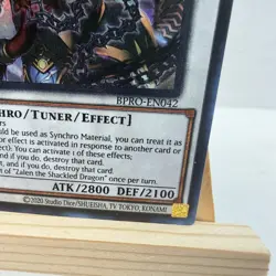 Yu-Gi-Oh TCG Zalen The Shackled Dragon BPRO-EN042 1st Ed Super Rare Holo Dark - Image 3