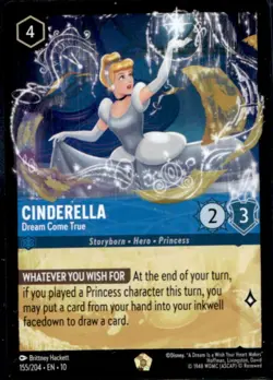 2025 Disney Lorcana Whispers In The Well Cinderella Dream Come True #155/204 - Image 1