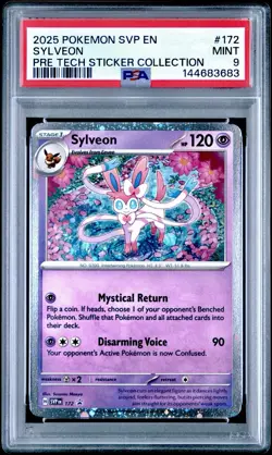 2025 POKEMON SVP EN-SV BLACK STAR PROMO #172 SYLVEON PSA 9 - Image 1