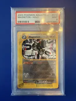 PSA 9 Pokemon TCG Aquapolis Holo Rare Magneton H16/H32 MINT Condition - Image 1