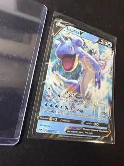 Pokemon Lapras V 049/202 Sword & Shield Holo Ultra Rare NM Fresh Pull - Image 2