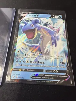 Pokemon Lapras V 049/202 Sword & Shield Holo Ultra Rare NM Fresh Pull - Image 3
