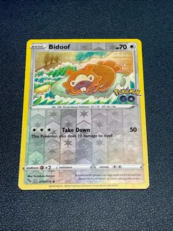 Bidoof (Peelable Ditto) 059/078 - Pokemon GO Reverse Holo - Image 3