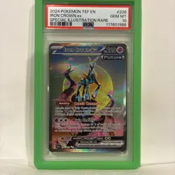 Pokemon TCG Temporal Forces Iron Crown SIR 206/162 PSA MT 10 With Guard - Image 2