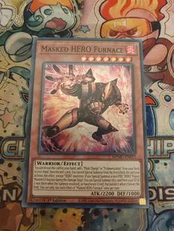 Yu-Gi-Oh! Masked HERO Furnace MZMU-EN015 1st Edition Super Rare - Image 1