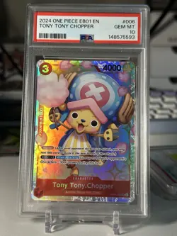 PSA 10 Tony Tony Chopper EB01-006 - SR - One Piece TCG Memorial Collection - Image 1