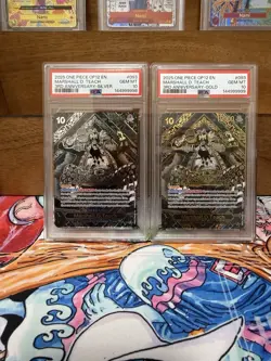 2025 One Piece OP12 SEQUENTIAL Marshall D. Teach 3rd Anniversary Gold & Silver - Image 1