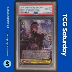 2024 WEISS SCHWARZ JPN #010 PROCEEDING PLAN RAPI NIK/S117 SP SIGNATURE PSA 10 - Image 1