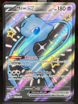 Pokemon Pokemon TCG Mew ex 216/091 SV: Paldean Fates Shiny Ultra Rare Holo Card - Image 1