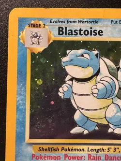 Blastoise 2/130 Base Set 2 Pokemon Card Holo Foil Rare Swirl HP - Image 3