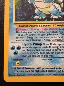 Blastoise 2/130 Base Set 2 Pokemon Card Holo Foil Rare Swirl HP - Image 5