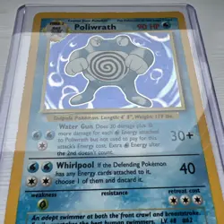 Poliwrath 13/102 Base Set Holo Rare Pokemon Card WOTC 1999 Vintage - Image 2