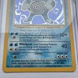 Poliwrath 13/102 Base Set Holo Rare Pokemon Card WOTC 1999 Vintage - Image 3