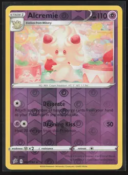Alcremie Rare SWSH02: Rebel Clash 087/192 LP Pokemon Card Reverse Holo - Image 1